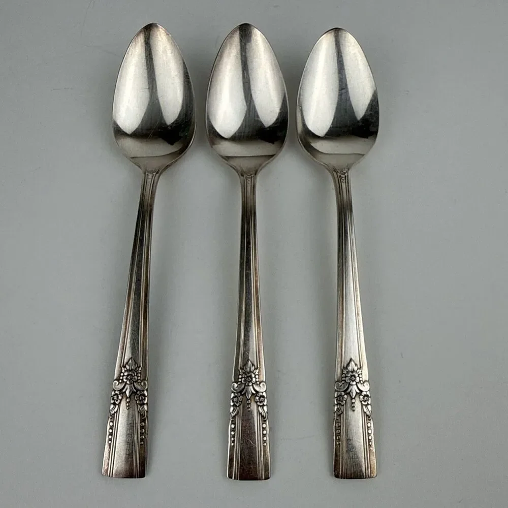 Lot of 3 Wm A Rogers Oneida Ltd ARTISTIC Silverplate Teaspoons 6